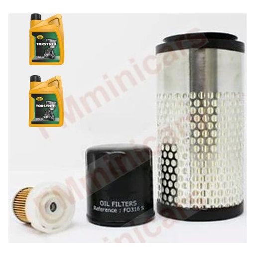Wartungspaket + 2L Motoröl, Aixam Z482 Ölfilter Luftfilter Dieselfilter Kubota