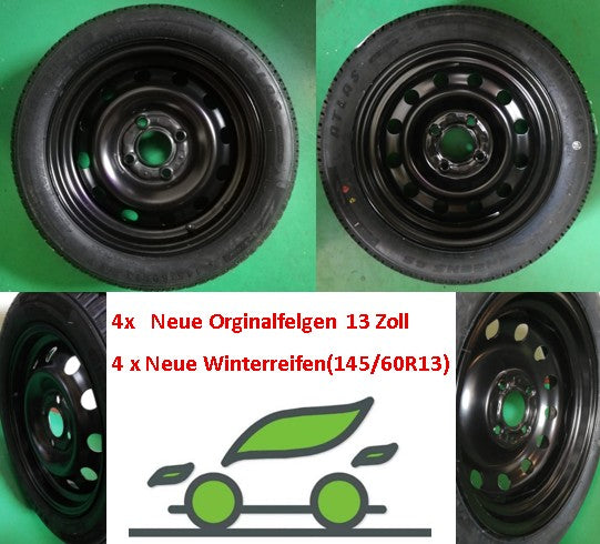 Satz von 4 neue Orginalfelgen + 4 neue Winterreifen 13 Zoll, Aixam/Microcar