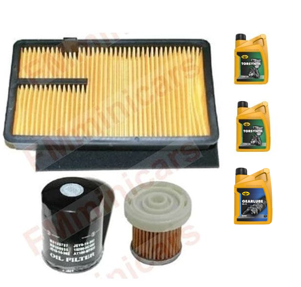 Wartungspaket + 2L Motoröl(10W40)+ 1L Getriebeöl(80W90), Aixam Z402 Ölfilter Luftfilter Dieselfilter Kubota