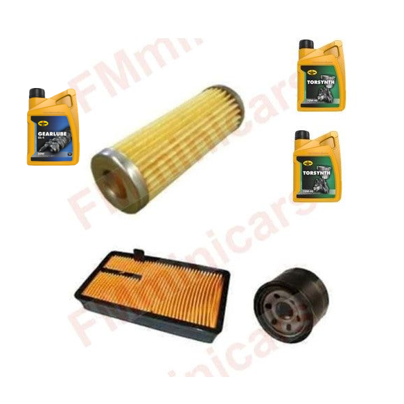 Wartungspaket + 2L Motoröl(10W40)+ 1L Getriebeöl(80W90), Aixam Z402 Ölfilter Luftfilter Dieselfilter Kubota