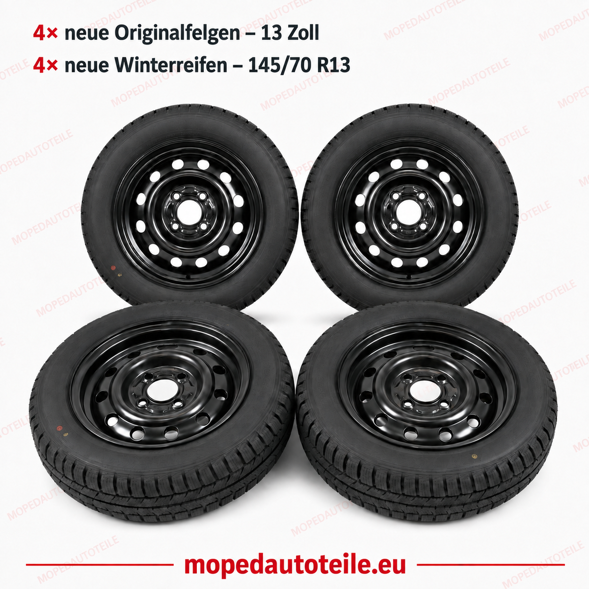 Sada 4 nových originálních disků + 4 nové zimní pneumatiky 13 palců Ligier Microcar