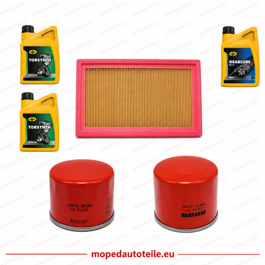 Pacchetto di manutenzione + 2L olio motore (10W40) + 1L olio cambio (80W90), Lombardini Focs LWD 502(505) filtro olio filtro aria filtro diesel