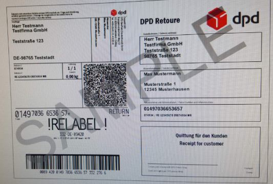 DPD return label 
