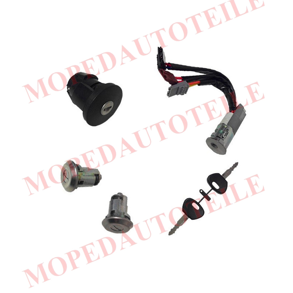 Lock set Aixam(400/500/721/Scouty) Ligier/IXO/JS50/XTOO, DUE, Chatenet